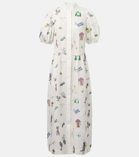 Alémais Robe chemise Play brodée en lin - Alemais - Modalova