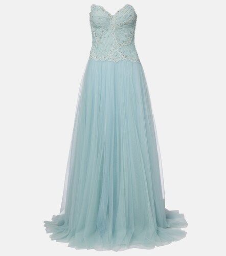 Robe longue Vivienne à ornements - Costarellos - Modalova