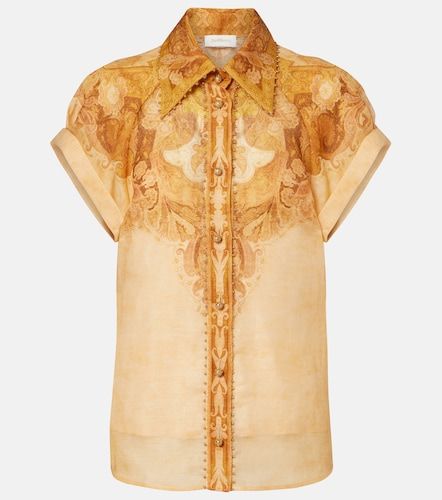 Chemise Como en lin et soie à motif cachemire - Zimmermann - Modalova