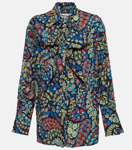 Chemise en soie mélangée à fleurs - Etro - Modalova