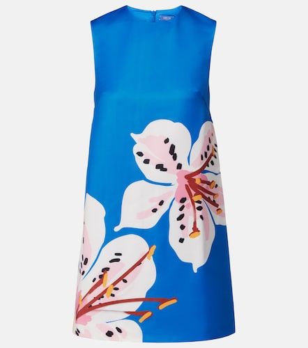 Robe Yvonne en satin à fleurs - Leo Lin - Modalova