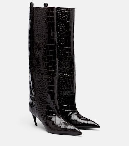 Bottes Lea en cuir façon croco - The Attico - Modalova