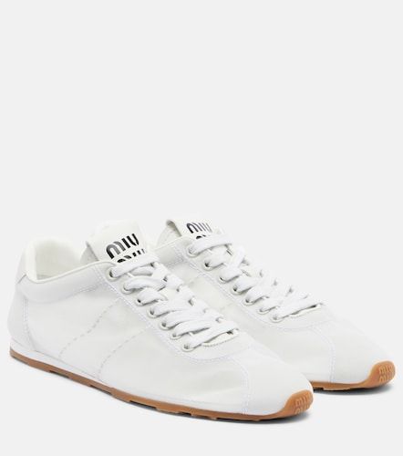 Baskets Plume à finitions en cuir - Miu Miu - Modalova