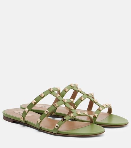 Mules Rockstud en cuir - Valentino Garavani - Modalova