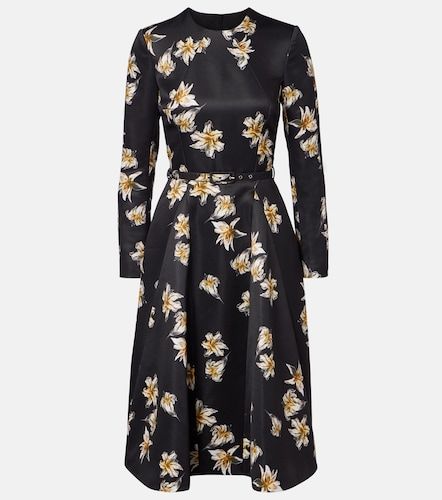 Robe midi Uccellina en satin à fleurs - Emilia Wickstead - Modalova