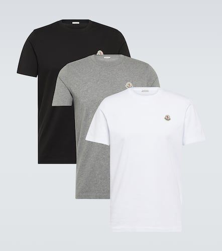 Set de 3 t-shirts en coton à logo - Moncler - Modalova