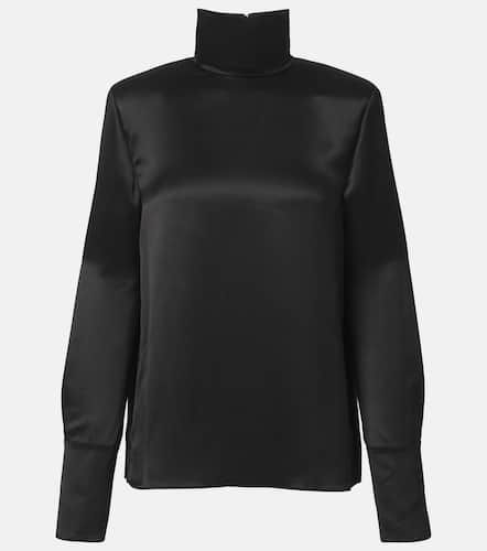 Blouse à col roulé en soie - Saint Laurent - Modalova