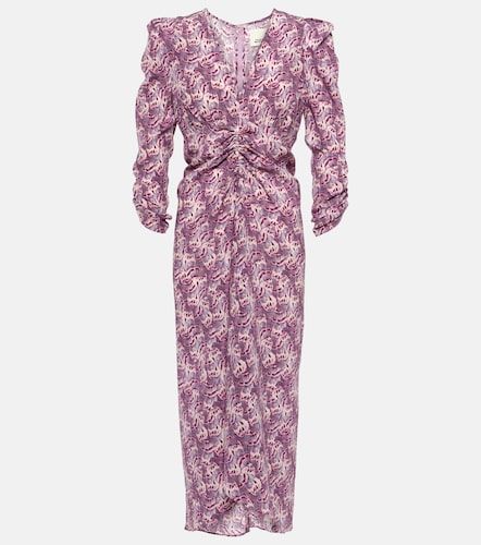 Robe midi Albini en soie mélangée imprimée - Isabel Marant - Modalova