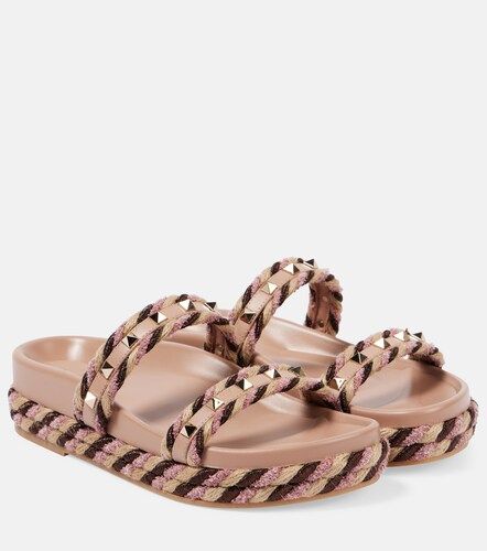 Sandales Rockstud Torchon en cuir - Valentino Garavani - Modalova