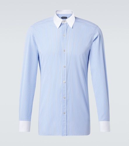 Chemise rayée en popeline de coton - Tom Ford - Modalova
