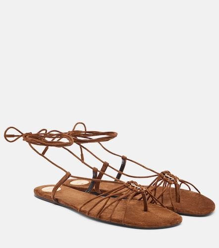 Sandales Babylone en daim - Saint Laurent - Modalova
