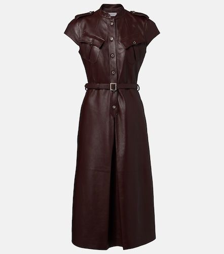McQueen Robe midi en cuir - McQueen - Modalova