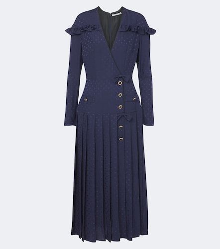 Robe midi en soie à motif jacquard - Alessandra Rich - Modalova