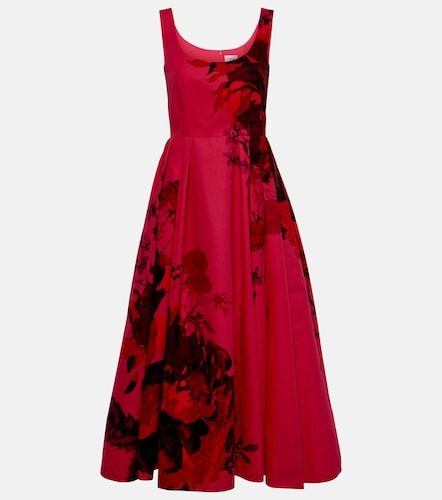 Robe longue en faille de coton à imprimé floral - Erdem - Modalova