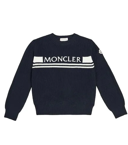 Pull en coton à logo - Moncler Enfant - Modalova