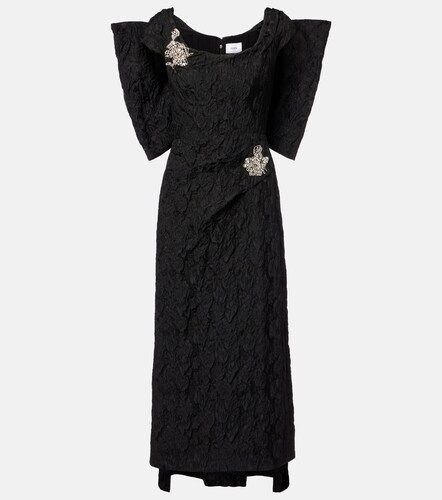 Robe longue brodée en jacquard - Erdem - Modalova