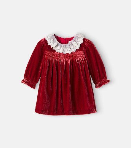 Bébé – Robe Martina en velours et dentelle - C'era Una Volta - Modalova