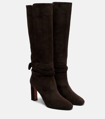 Bottes Very Bow 85 en daim - Aquazzura - Modalova
