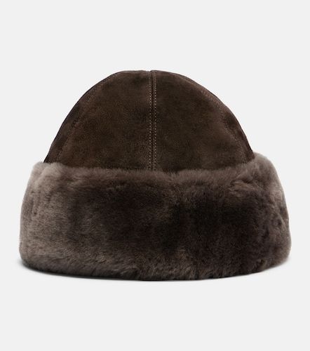 Chapeau Toki en daim et shearling - Nour Hammour - Modalova
