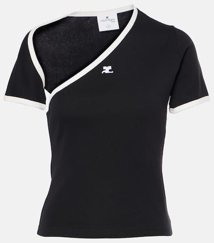 Courrèges T-shirt asymétrique en coton - Courreges - Modalova