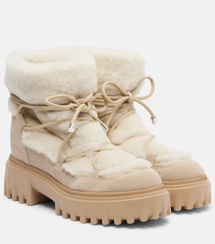 Bottines H700 en daim et shearling - Hogan - Modalova