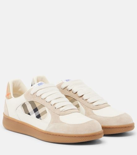 Baskets Terrace en cuir et daim - Burberry - Modalova