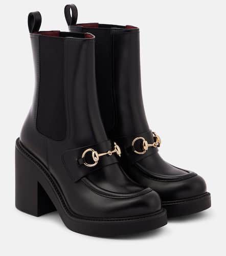 Bottines Horsebit à plateforme en cuir - Gucci - Modalova