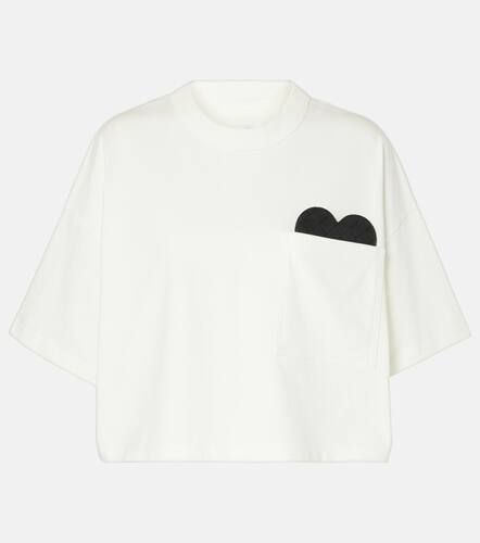 T-shirt raccourci imprimé en coton - Bottega Veneta - Modalova