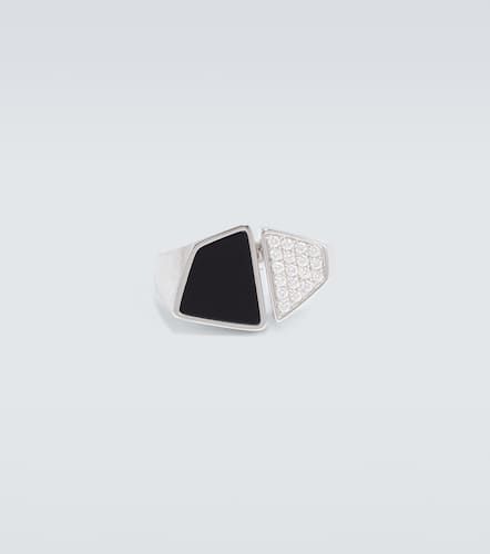 Bague Esteve en or 9 ct, diamants et onyx - Rainbow K - Modalova