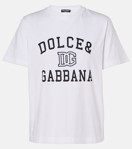 T-shirt en jersey de coton à logo - Dolce&Gabbana - Modalova