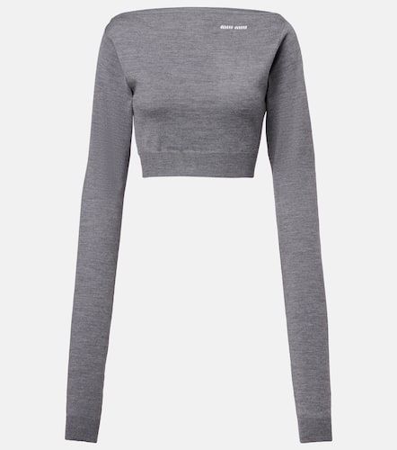 Miu Miu Pull raccourci en laine - Miu Miu - Modalova