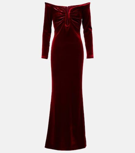 Robe longue en velours - Roland Mouret - Modalova