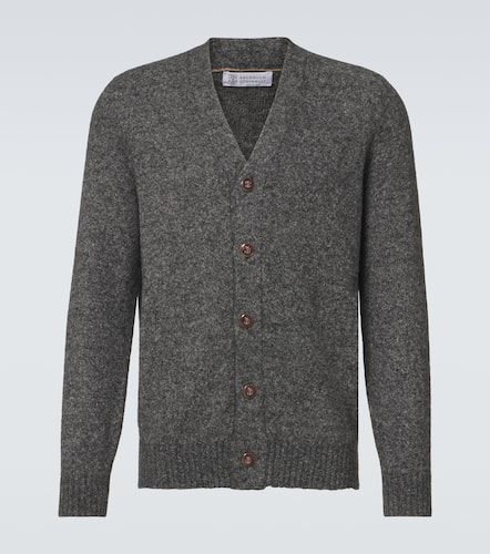 Cardigan en laine et coton mélangés - Brunello Cucinelli - Modalova