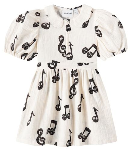 Robe Notes en mousseline de coton - Mini Rodini - Modalova