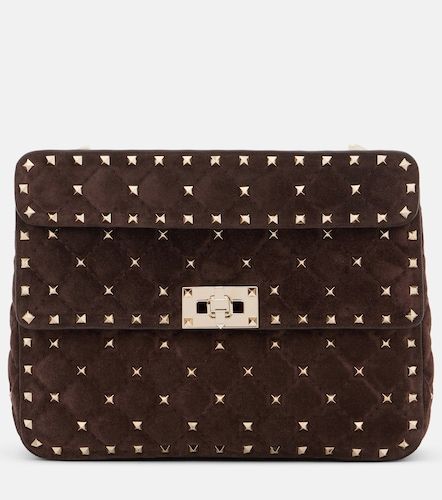 Sac à main Rockstud Spike Medium en daim - Valentino Garavani - Modalova