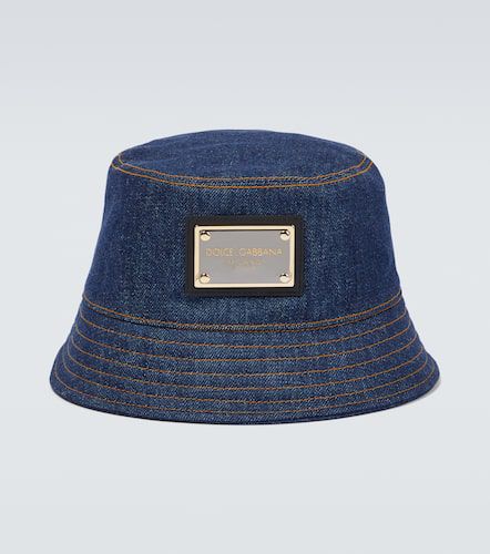 Chapeau bob en jean à logo - Dolce&Gabbana - Modalova