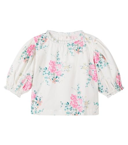 Top en coton à fleurs - C'era Una Volta - Modalova