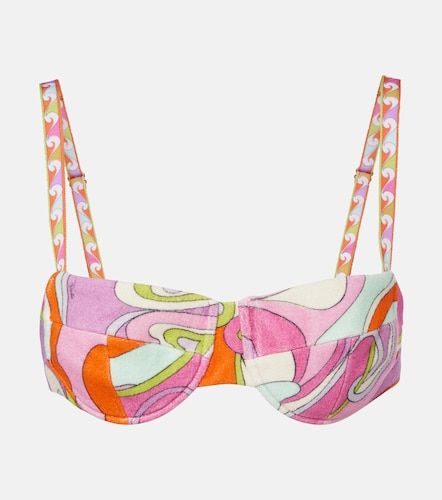 Haut de bikini Orchidee en coton à imprimé - Pucci - Modalova