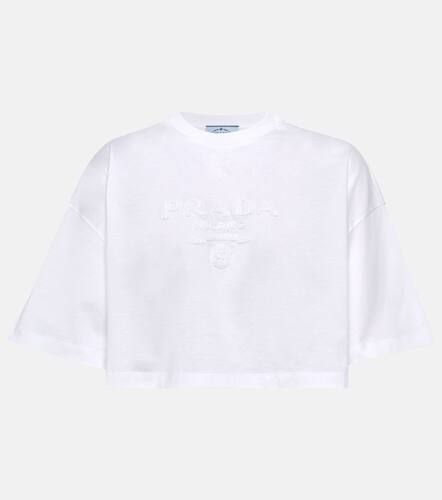 T-shirt raccourci en coton - Prada - Modalova
