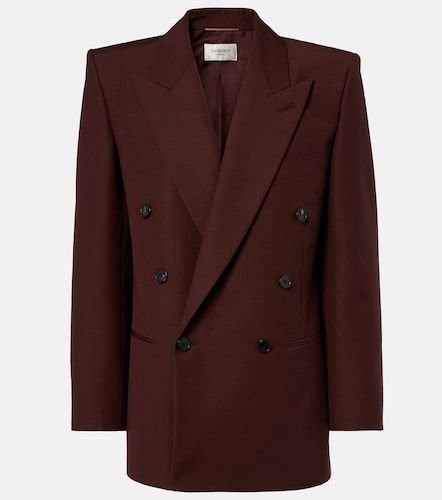 Blazer croisé en laine et mohair - Saint Laurent - Modalova