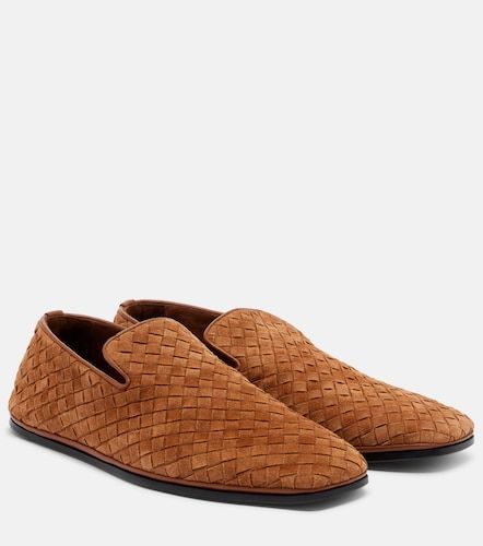 Mocassins Palazzo Intrecciato en daim - Bottega Veneta - Modalova