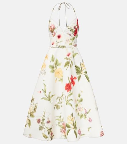 Robe de cocktail à fleurs - Oscar de la Renta - Modalova