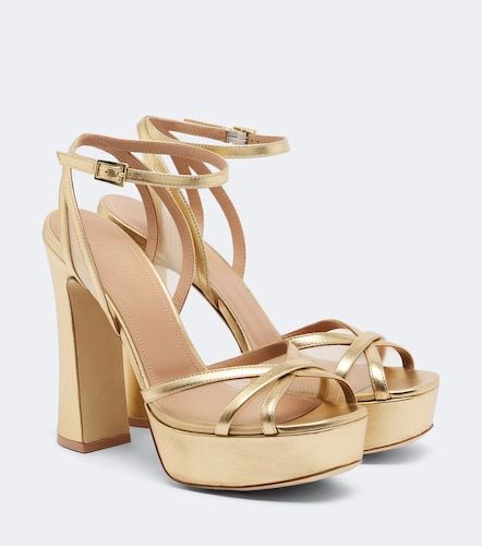 Sandales Sylvie à plateau en cuir et mesh - Malone Souliers - Modalova