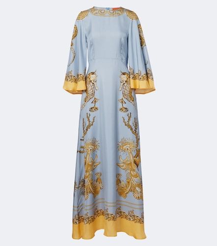 Robe longue Sorella en soie à imprimé - La DoubleJ - Modalova