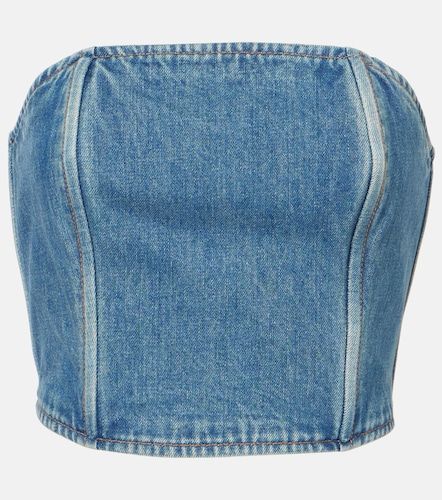 Top bustier raccourci en jean - Wardrobe.NYC - Modalova