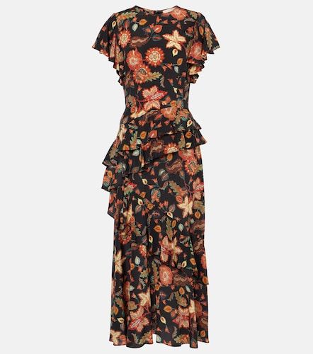 Robe midi Amaia en crêpe à fleurs - Ulla Johnson - Modalova