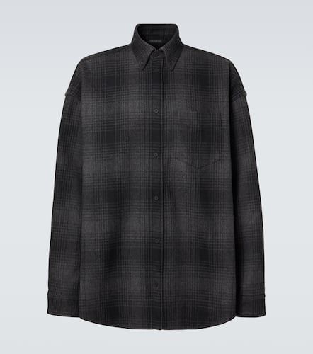 Chemise en laine mélangée à carreaux - Balenciaga - Modalova