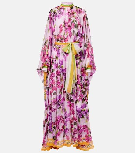 Cafetan en soie à fleurs - Dolce&Gabbana - Modalova
