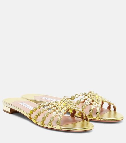 Mules Tequila en cuir à ornements - Aquazzura - Modalova