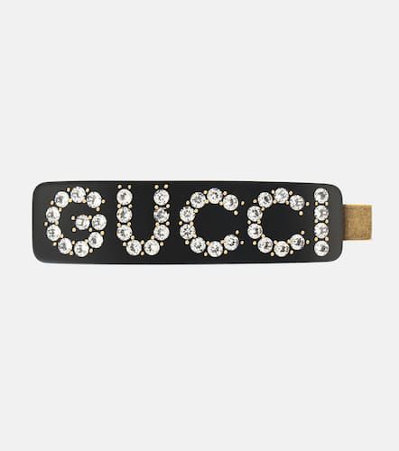 Gucci Barrette à logo et cristaux - Gucci - Modalova